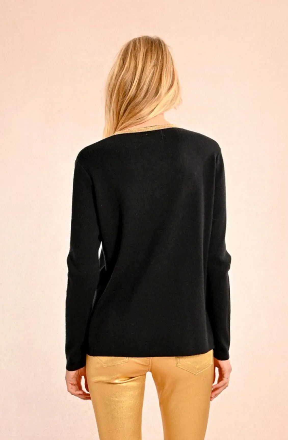 1938 - Iridescent V-Neck Sweater - Molly Bracken