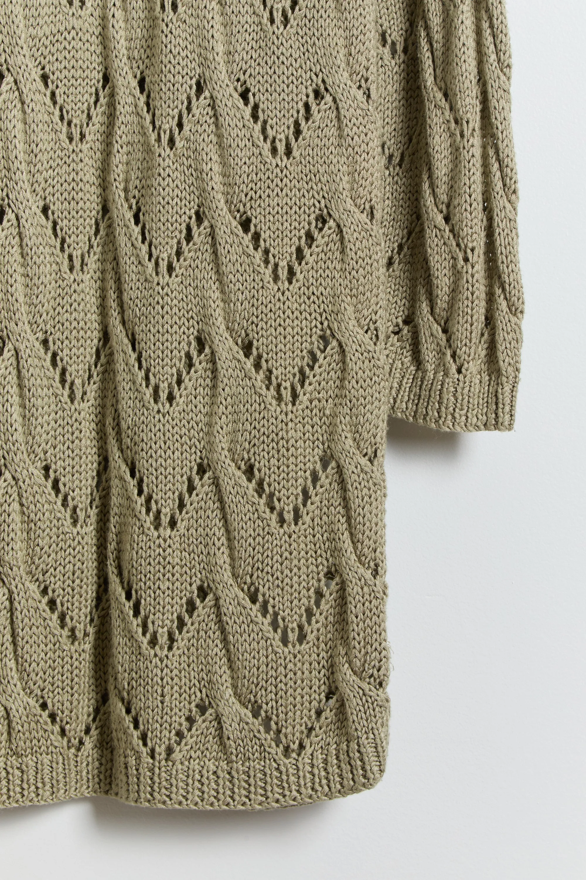 90s Sage Diamond Pointelle Tunic Sweater XL