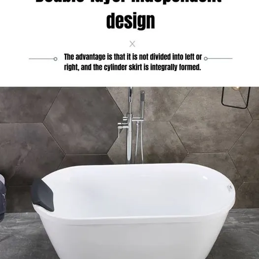 Acrylic small apartment bathtub - 1300mm