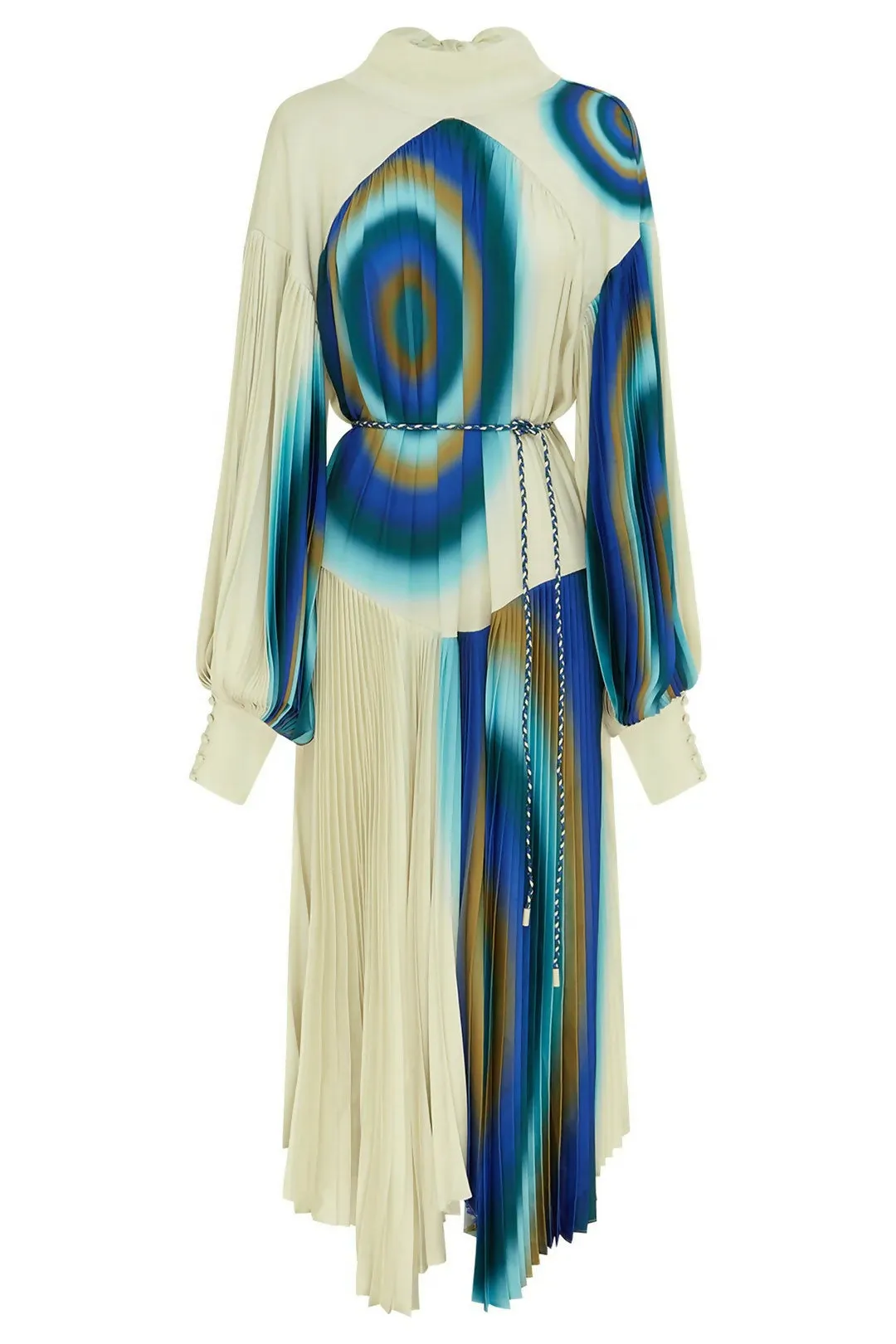 Alemais Una Pleated Midi Dress in Pearl Size 14