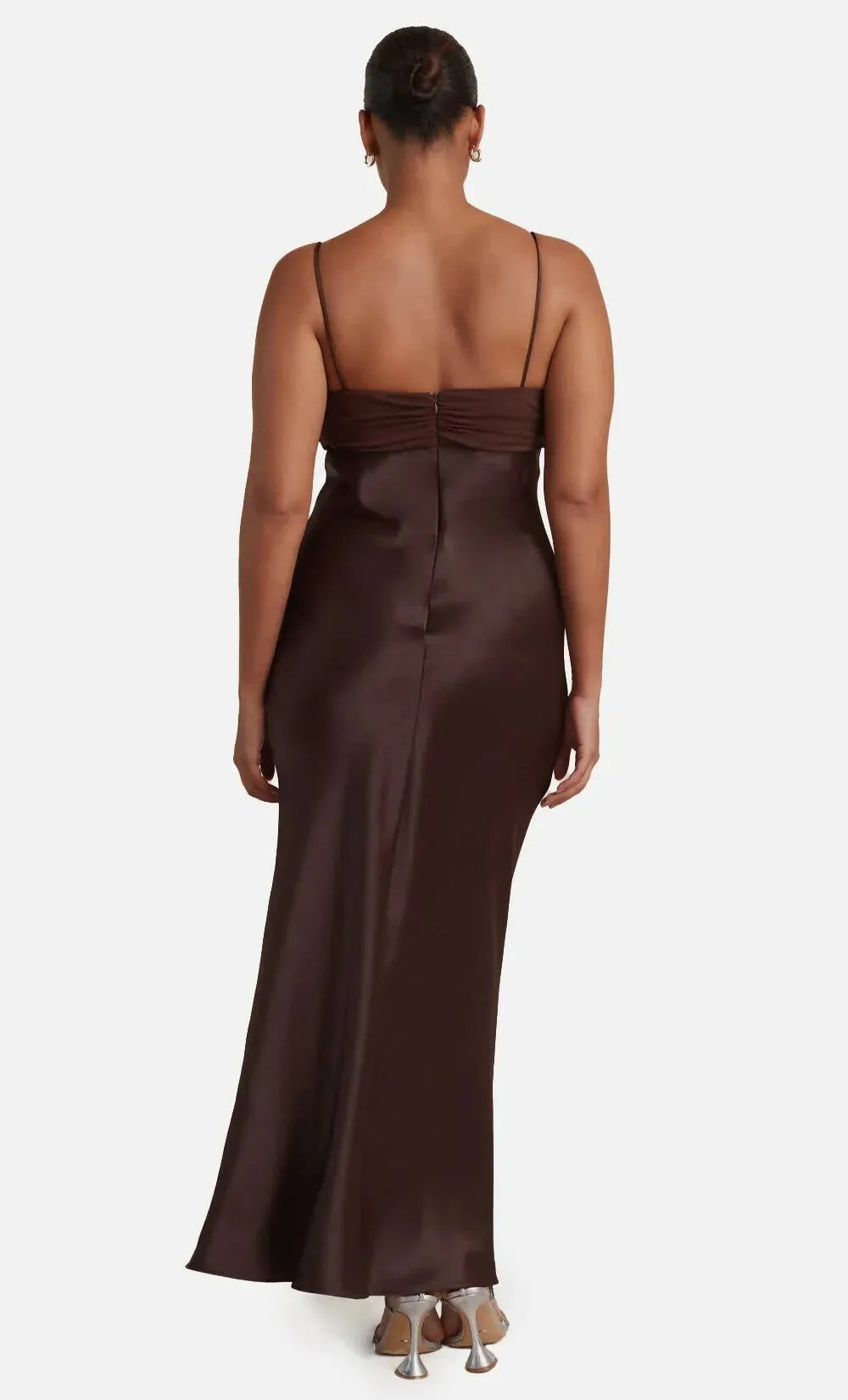 Bec & Bridge Julieta Silk Maxi Dress in Chocolate