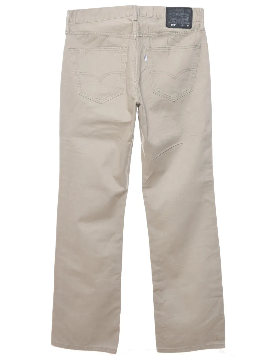 Beige Levi's Straight-Fit Trousers - W34 L33