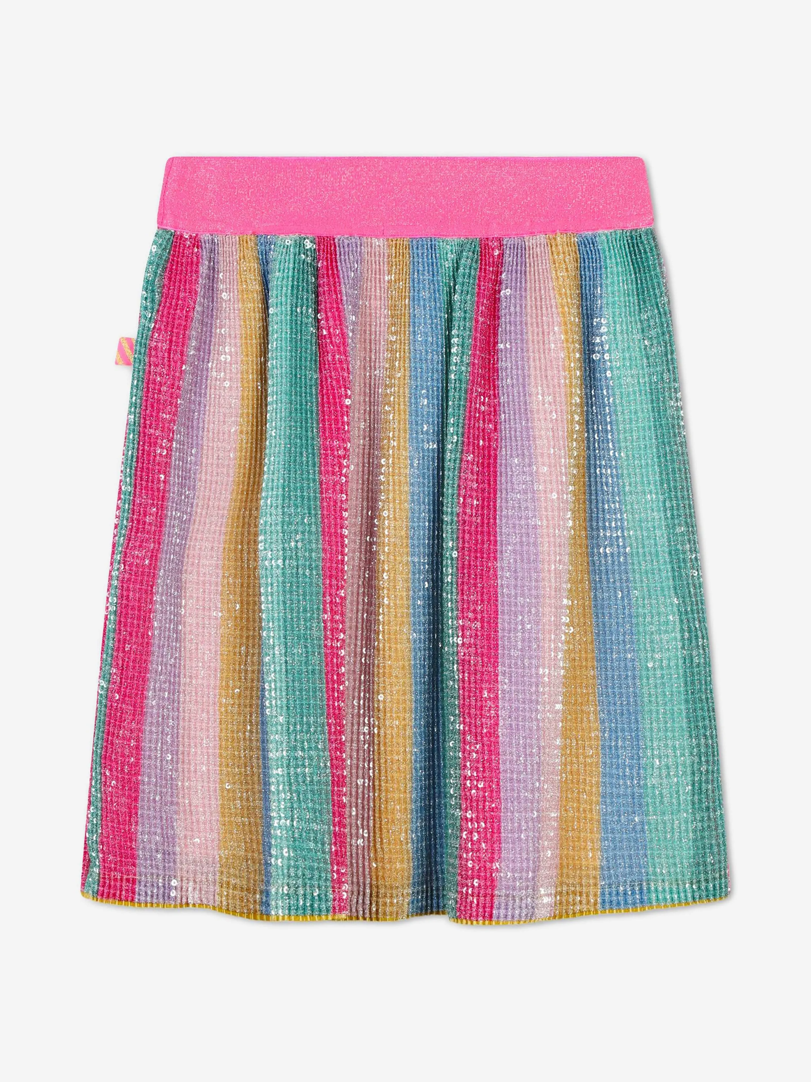 Billieblush Girls Pleated Sequin Skirt in Multicolour
