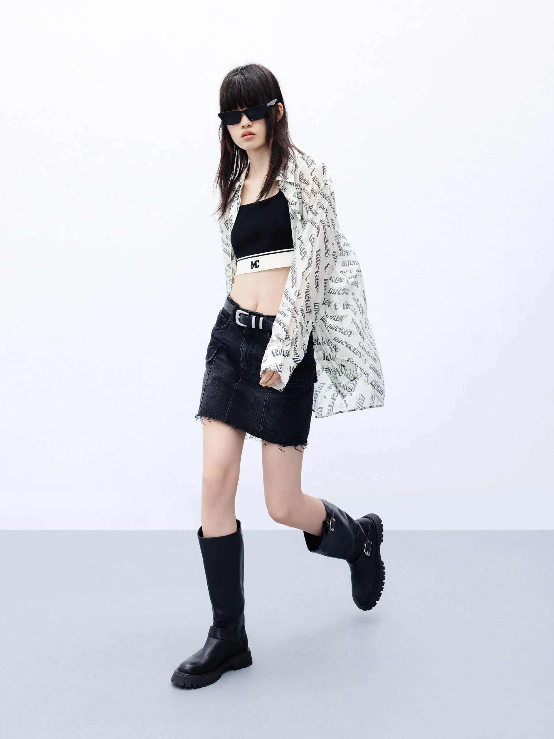 Cargo Pocket Denim Skirt