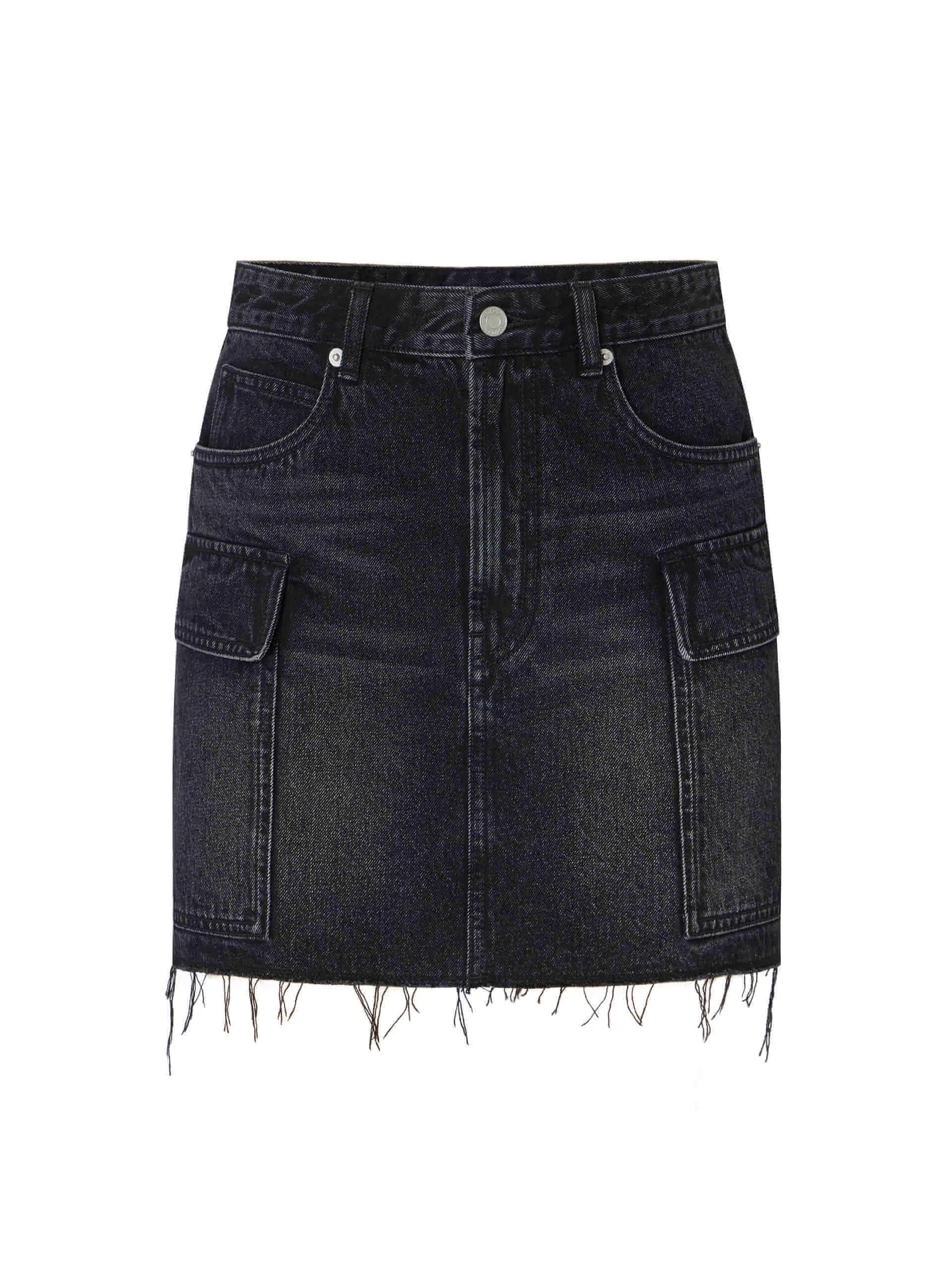 Cargo Pocket Denim Skirt