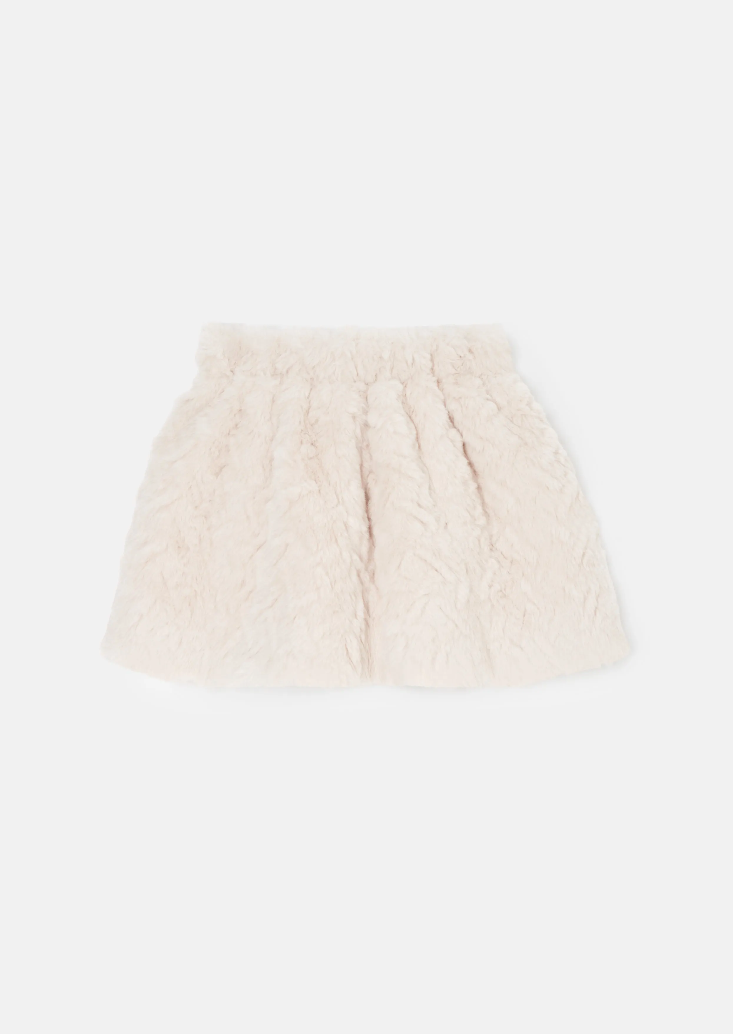 Cecile Taupe Fur Skirt