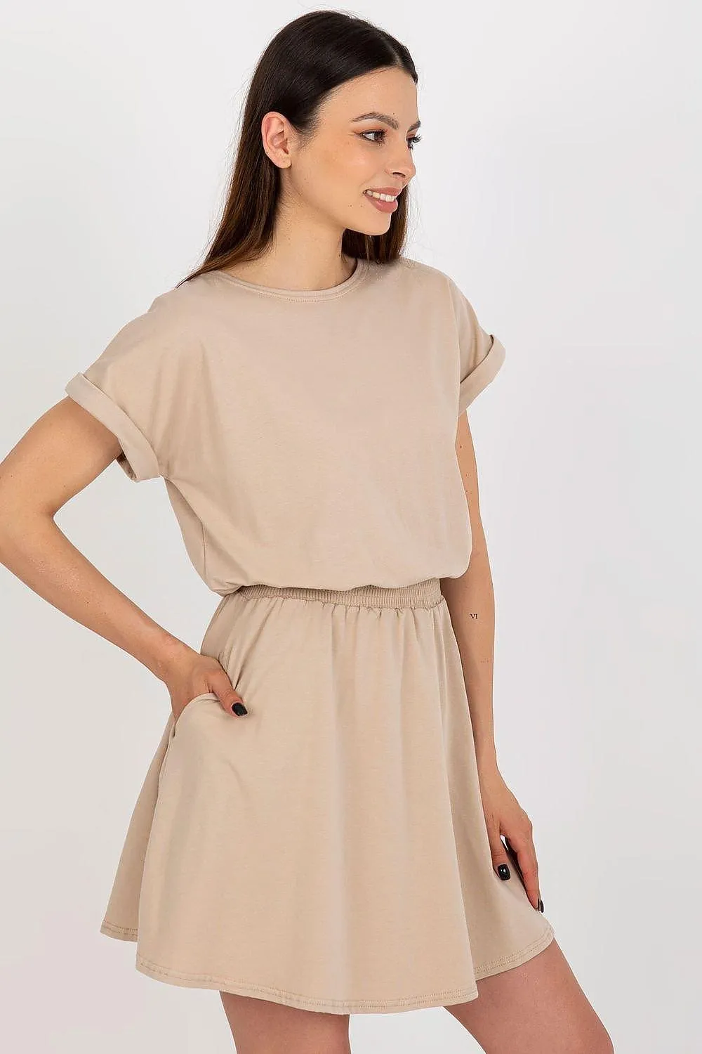Chic Cotton Midi Dress with Parisian Flair