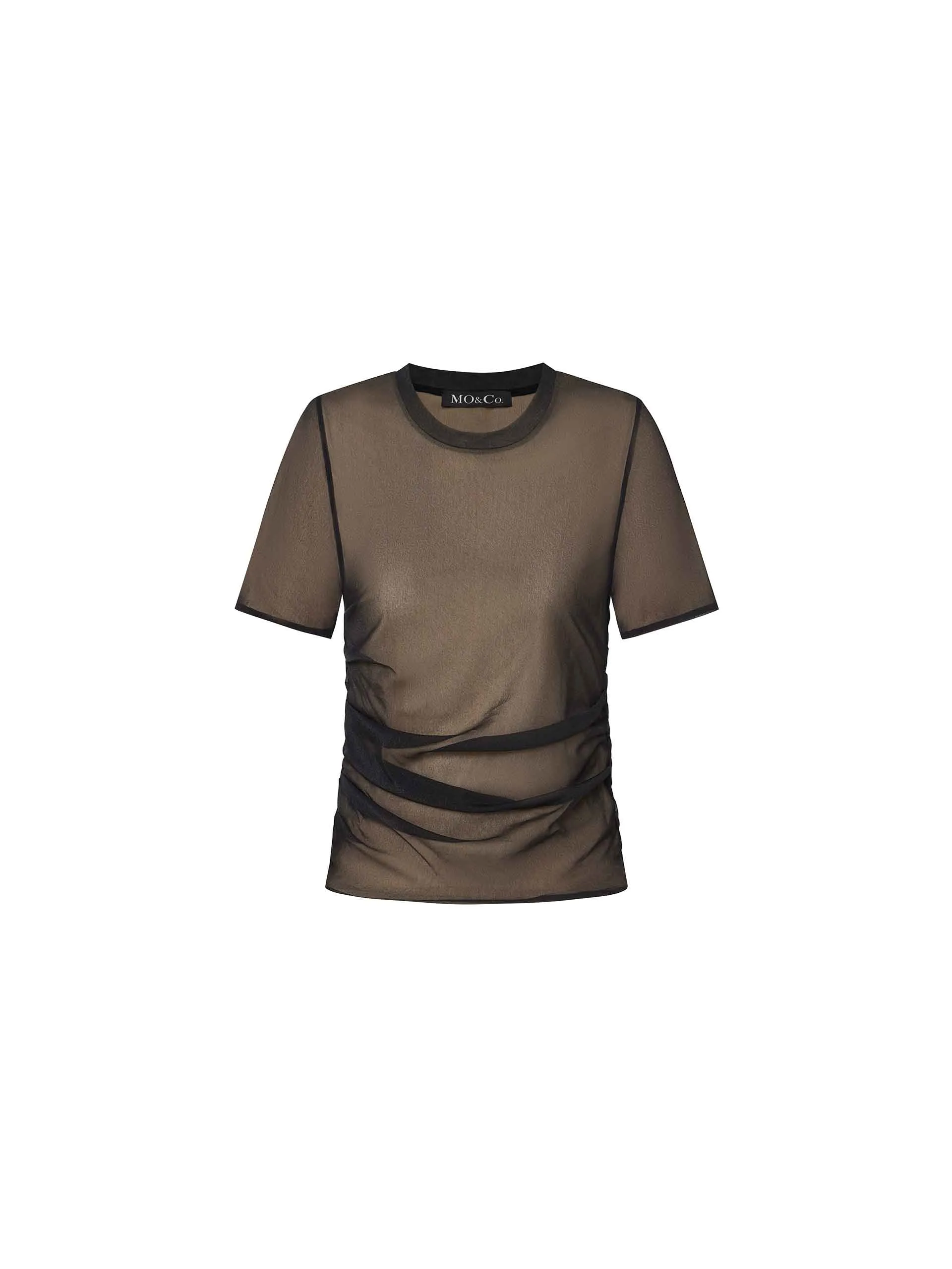 Chiffon Layered Pleated T-shirt