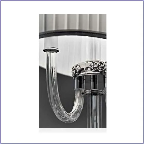Classic Italian glass table lamp with white shade