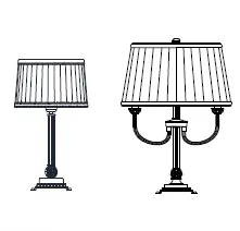 Classic Italian glass table lamp with white shade