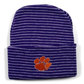 Clemson Stripe Knit Cap