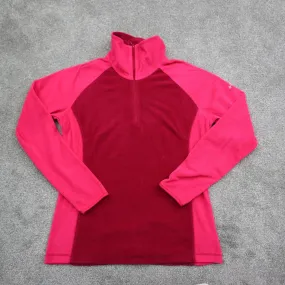 Columbia Sportswear Sweater Womens Zip Up Turtle Neck Red/Pink Size Medium