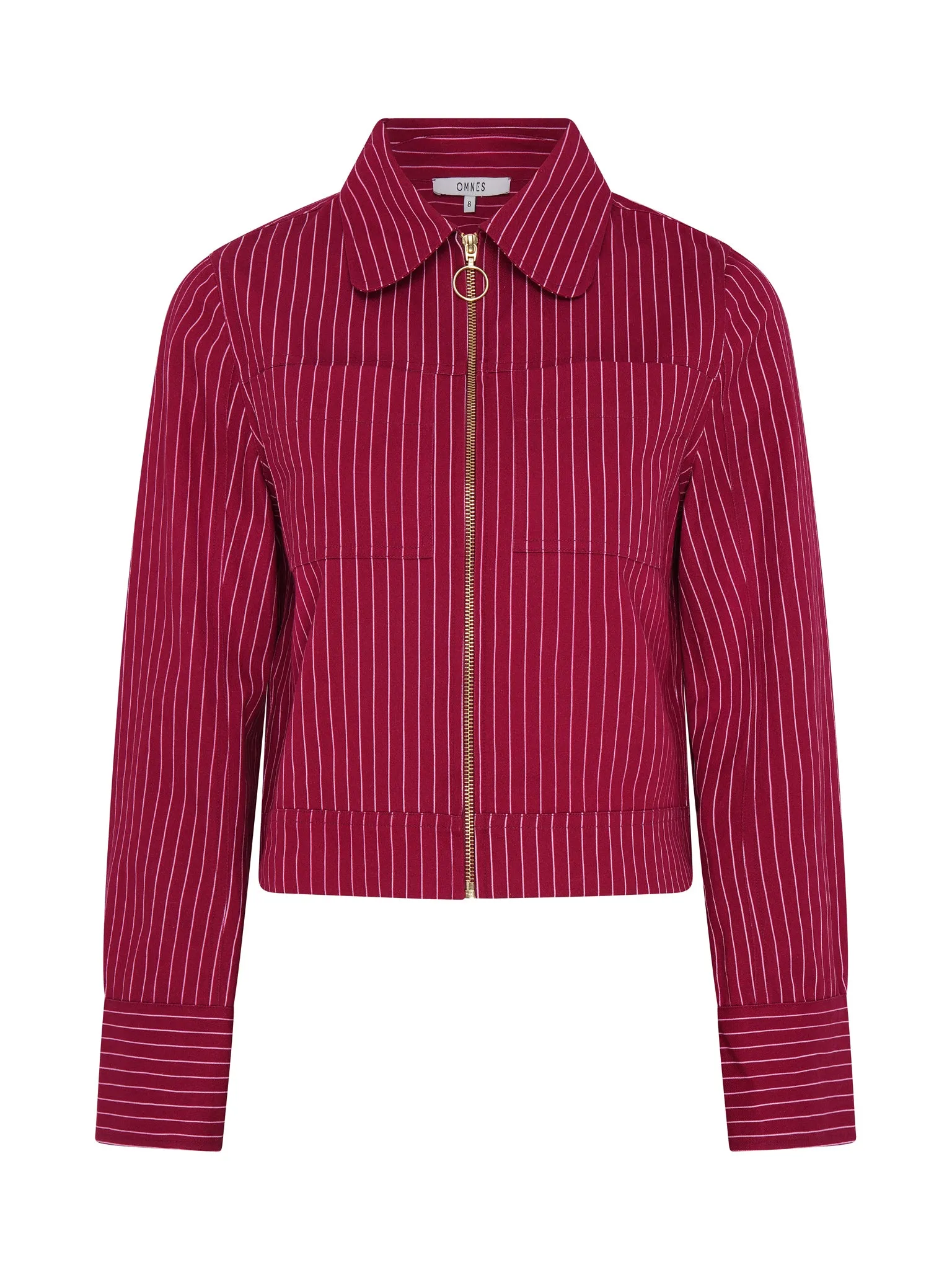 Cooper Jacket in Burgundy Pin Stripe