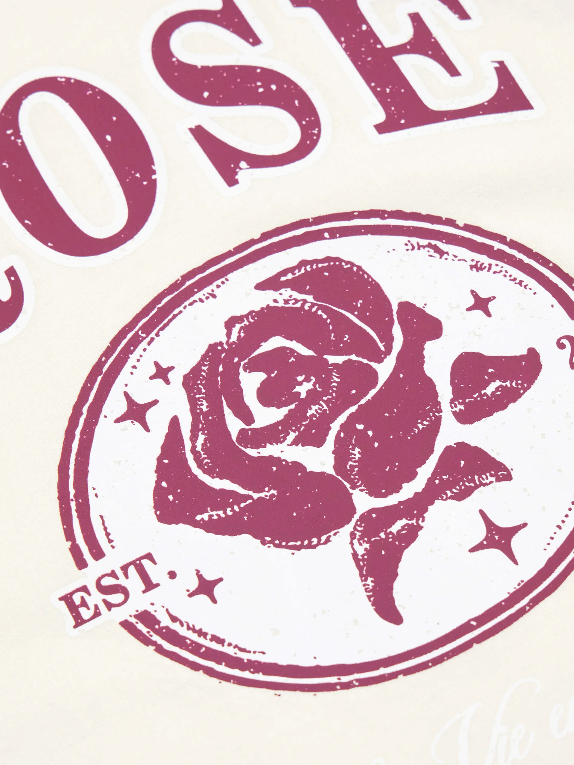 Cotton Rose Print T-shirt
