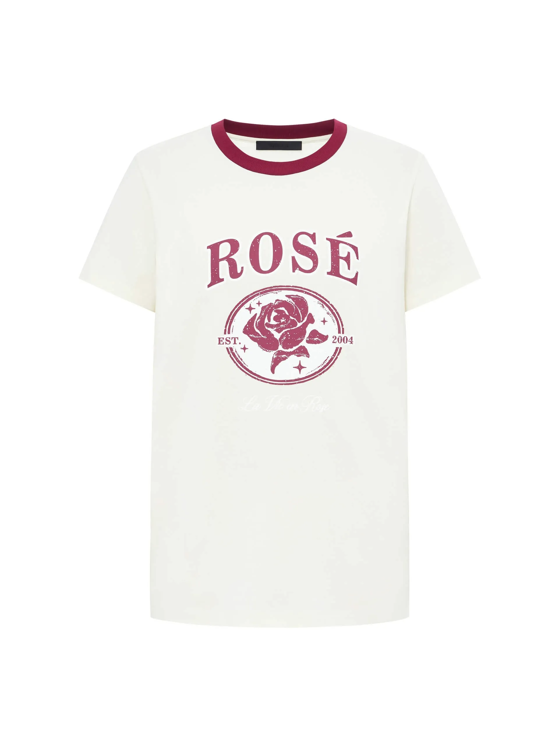 Cotton Rose Print T-shirt