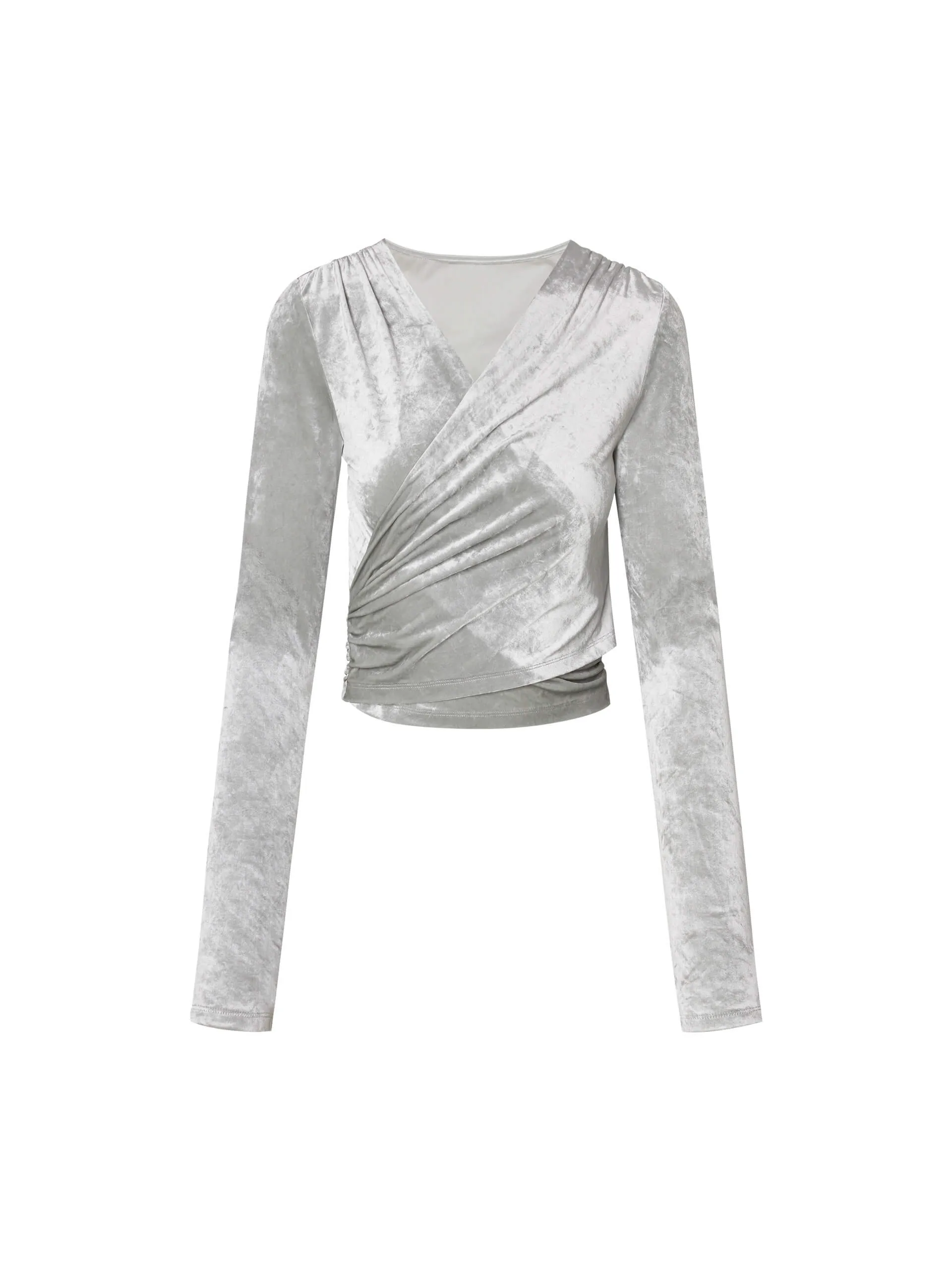 Cropped V-neck Top