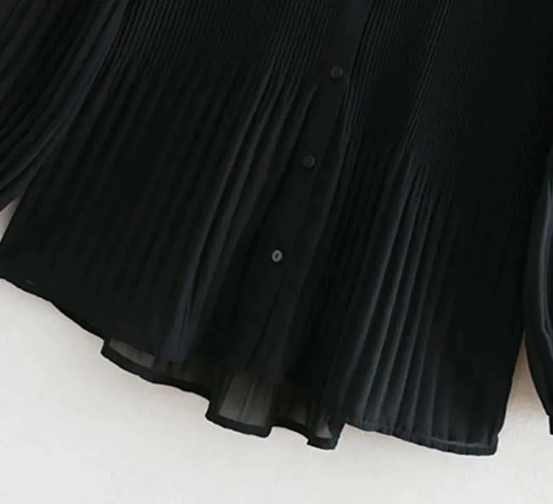 Elegant Pleated Blouse