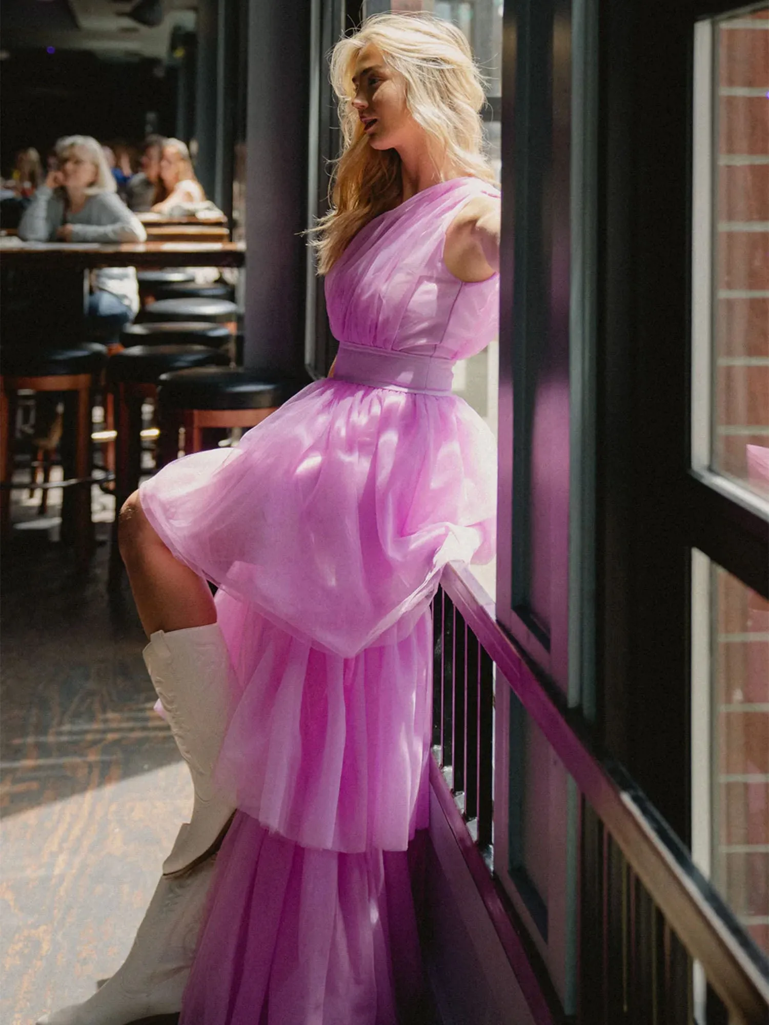 Flying Tomato One Shoulder Tiered High Low Tulle Dress - Brands We Love