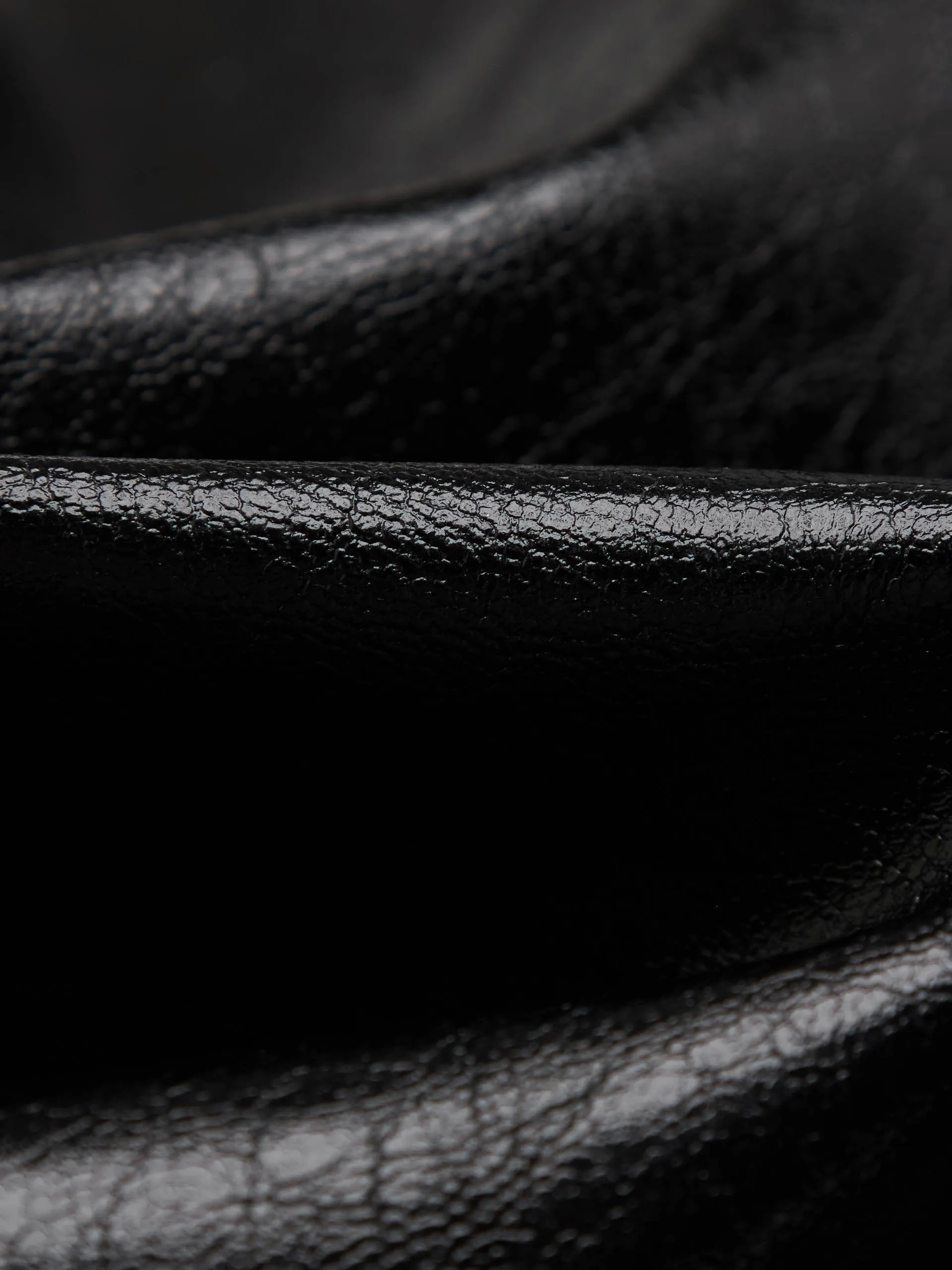 Front Zipper Leather Skirt