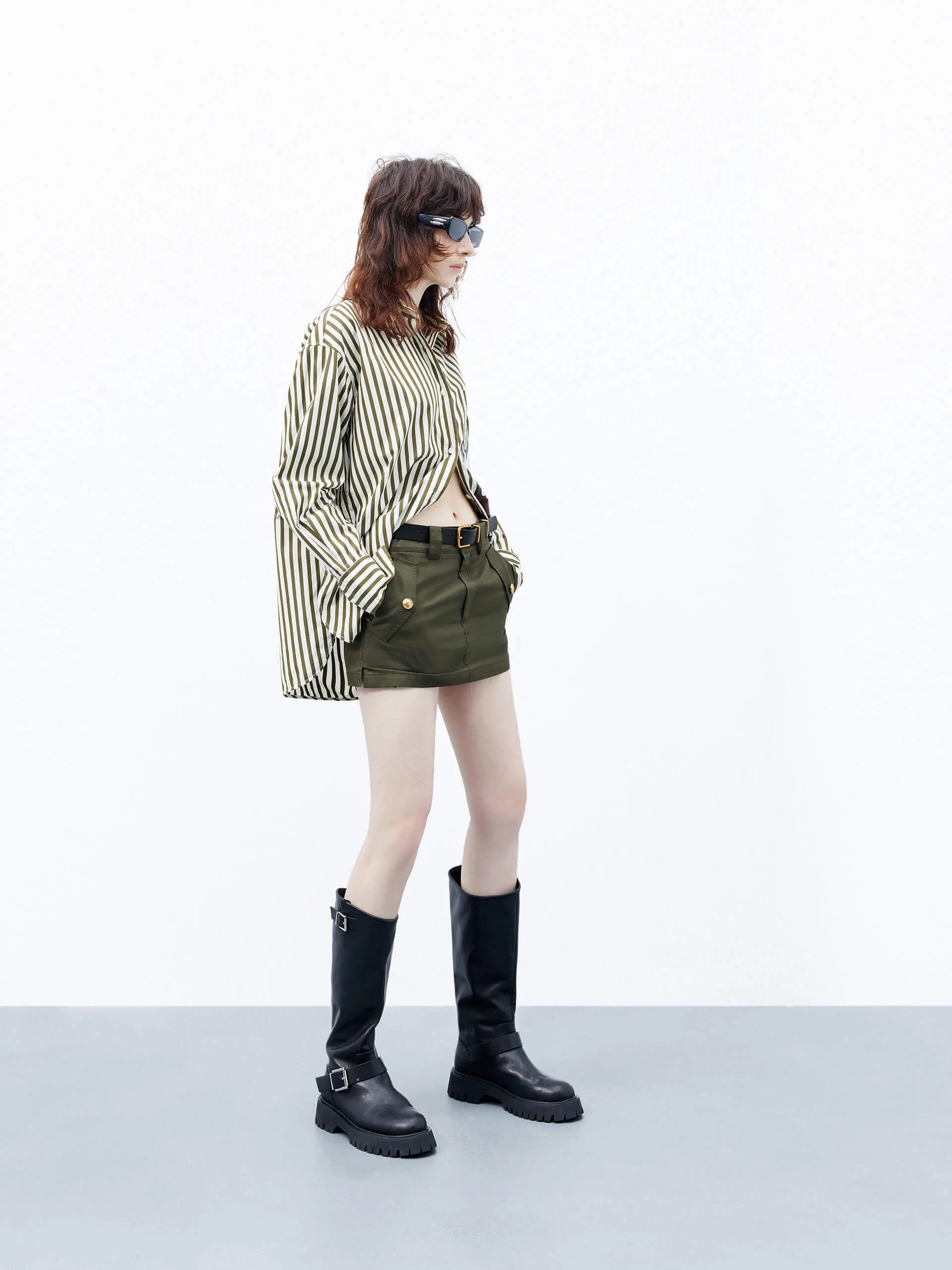 Include Belted Low Waist Skirt
