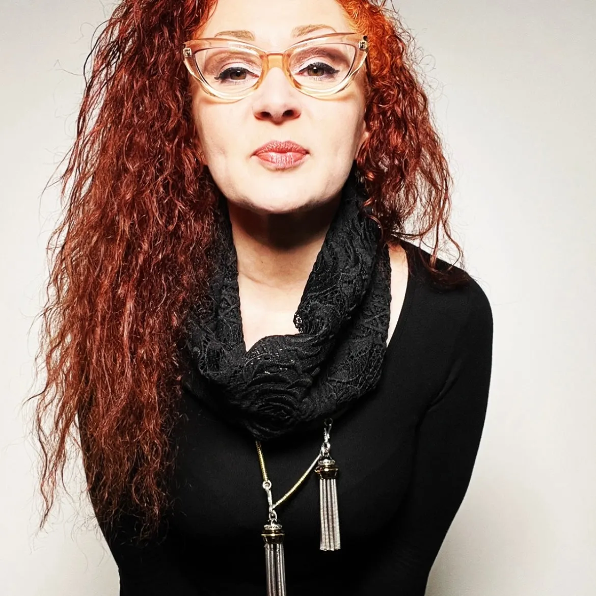 Luxe Collar - Loop Scarf - Black Lace