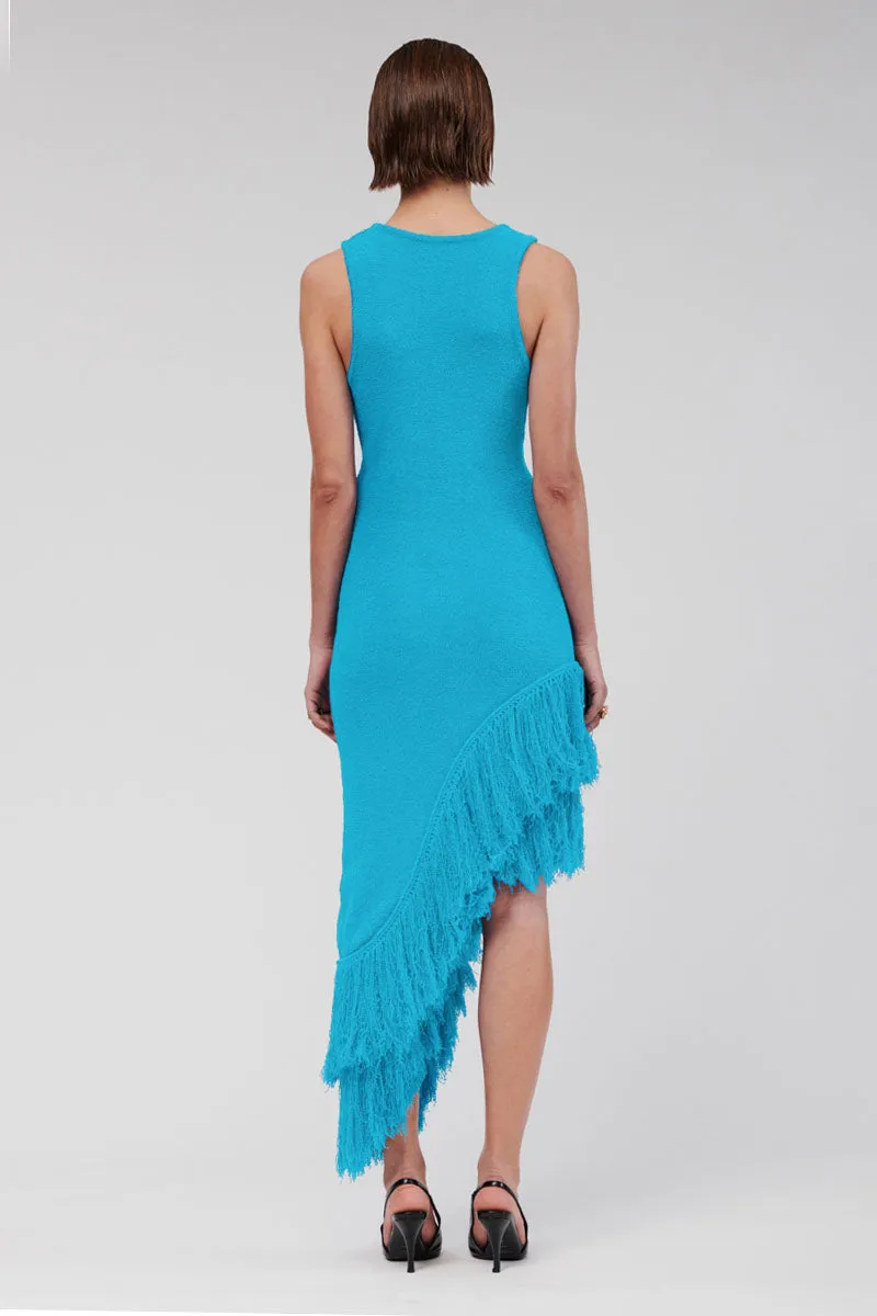 Malta Fringe Hem Midi Dress