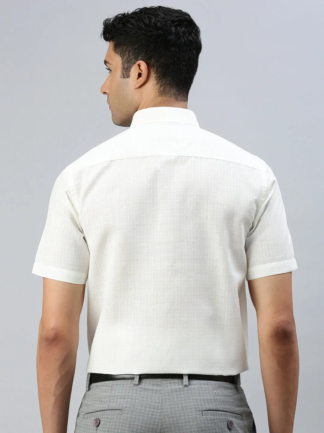 Men Cotton Rich Shirt Cream Celebrity 2