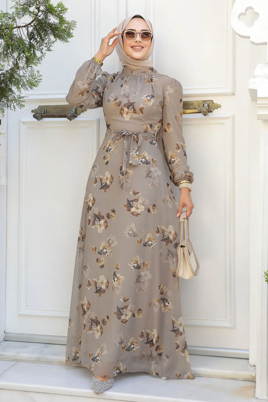 Moza Long Maxi Dress with Long Sleeve