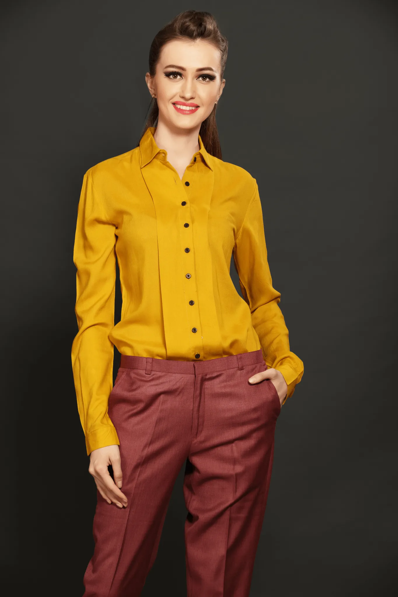 Mustard Panel Shirt
