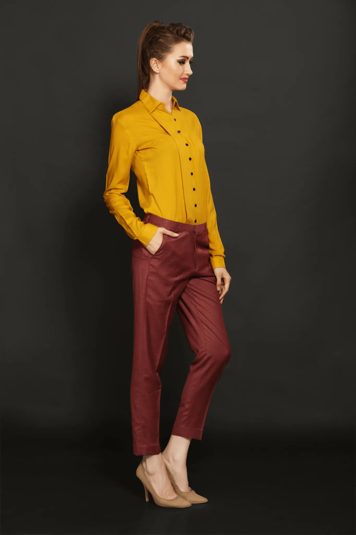 Mustard Panel Shirt