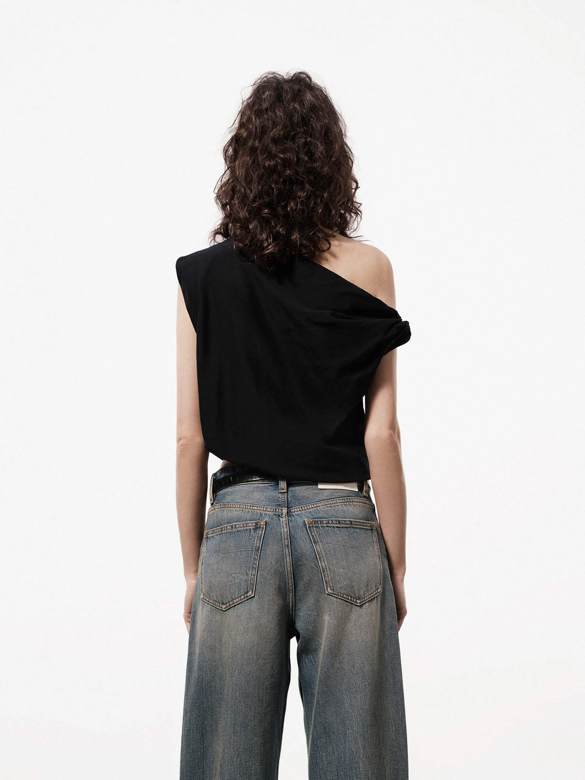 One Shoulder Cotton Top