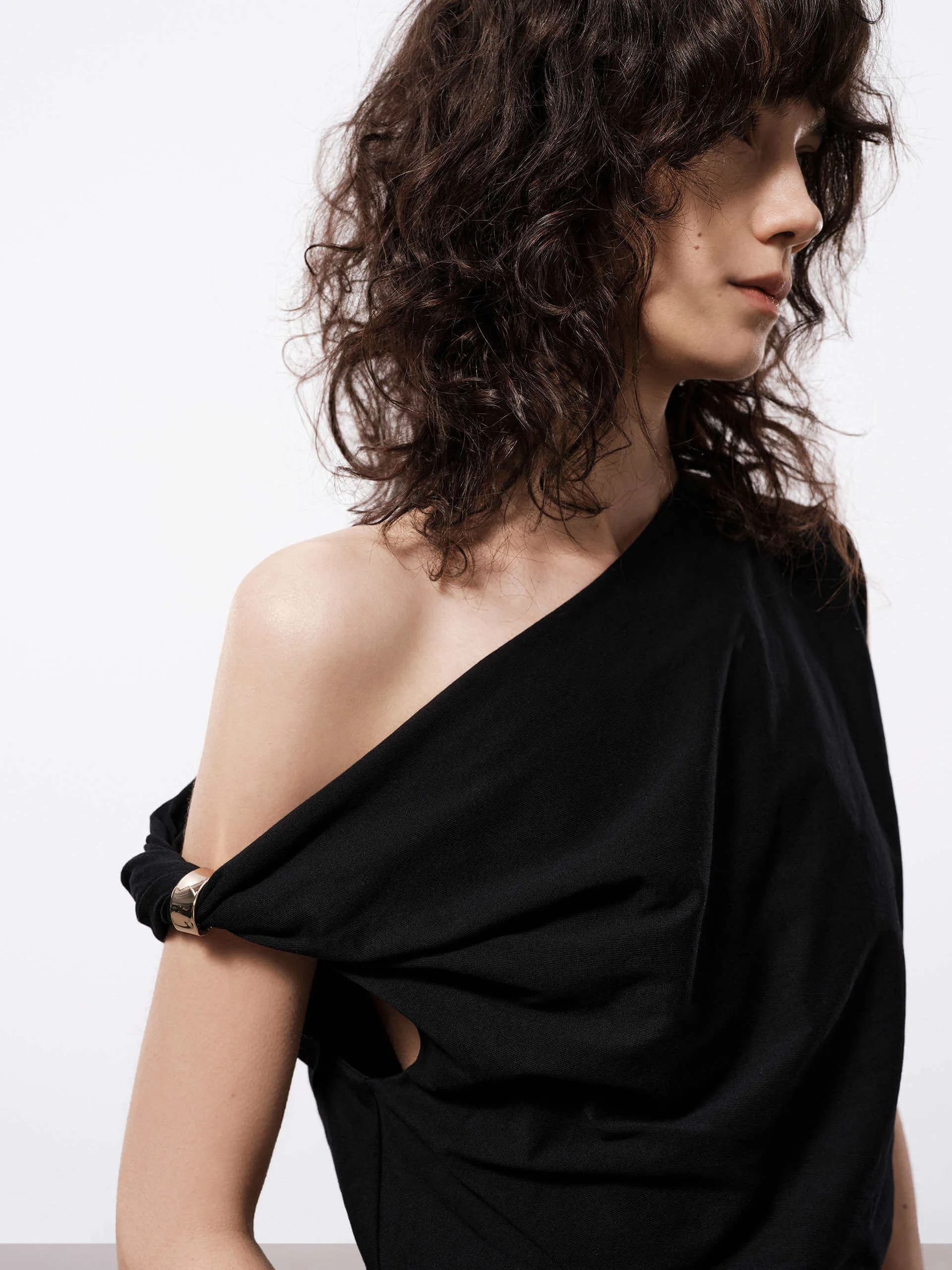 One Shoulder Cotton Top
