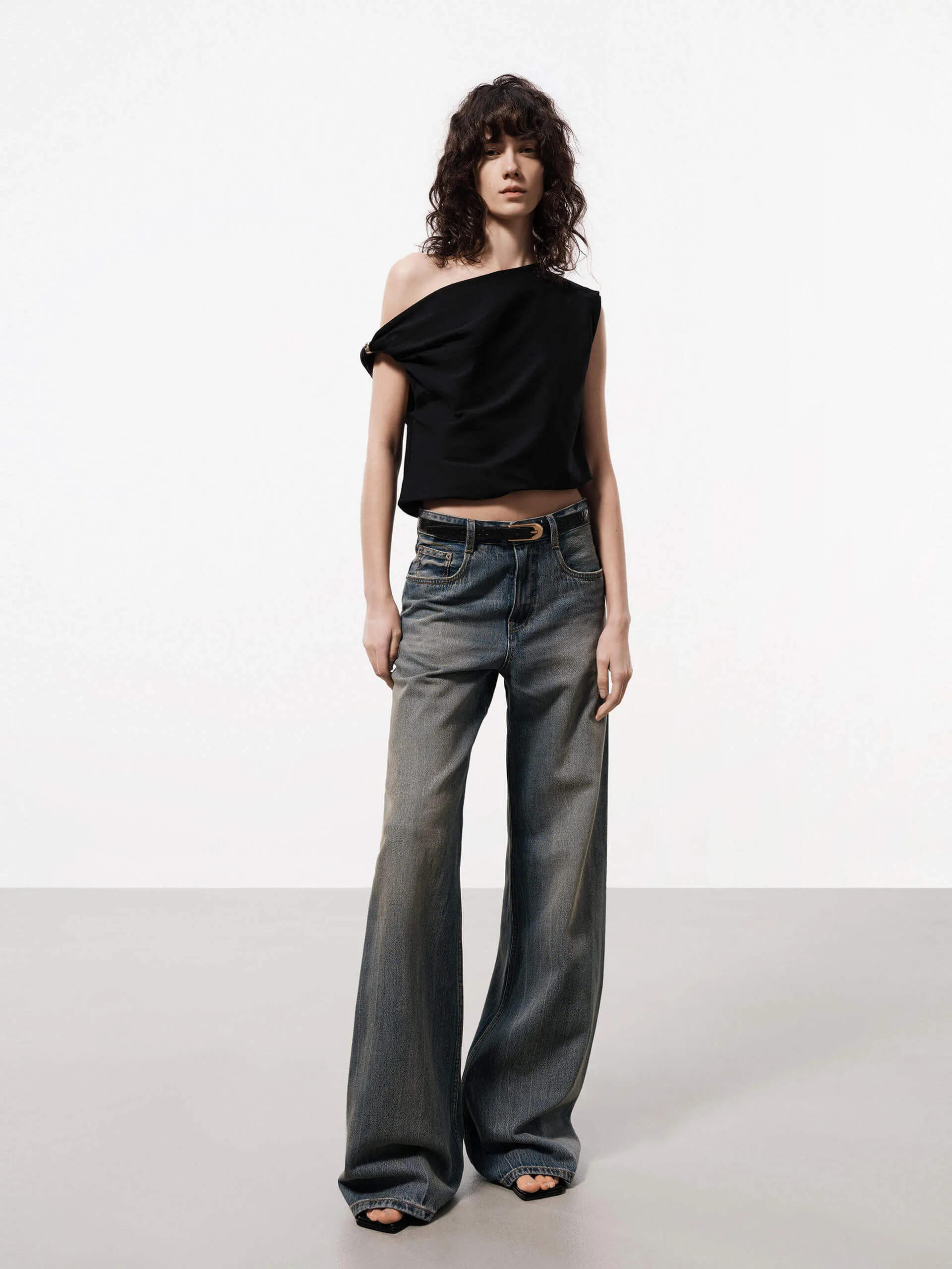 One Shoulder Cotton Top