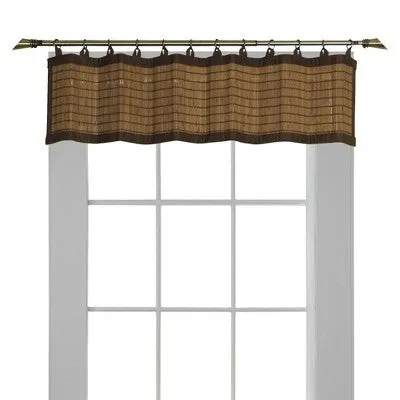 Open Box - 48"x12" Bamboo Window Valance Light Brown - Versailles Home Fashions