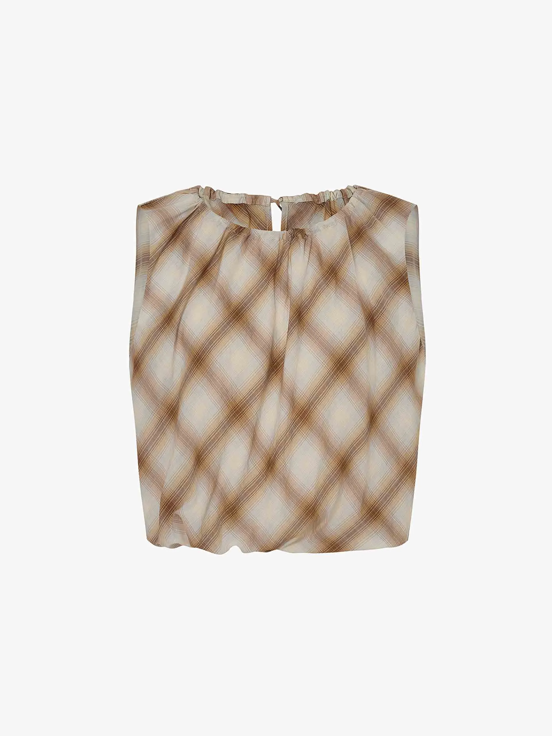 Plaid Sleeveless Top