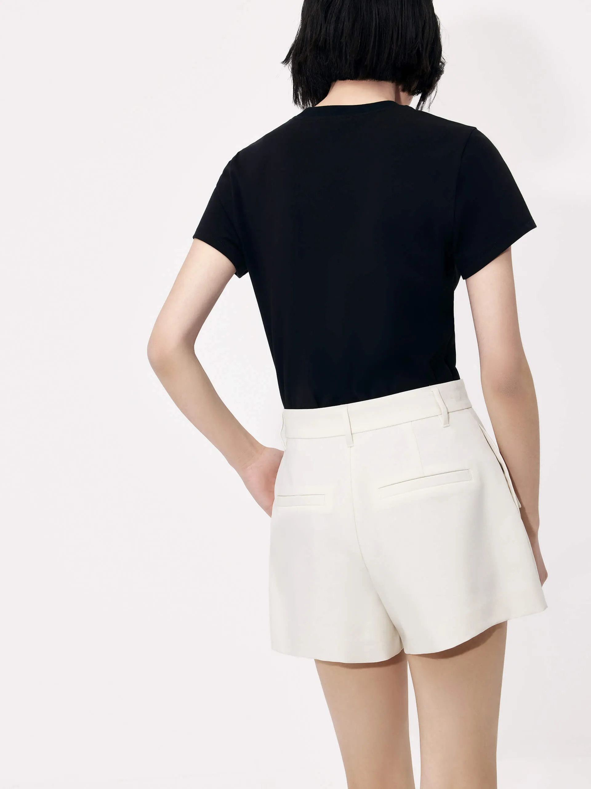 Pleated Cargo Shorts