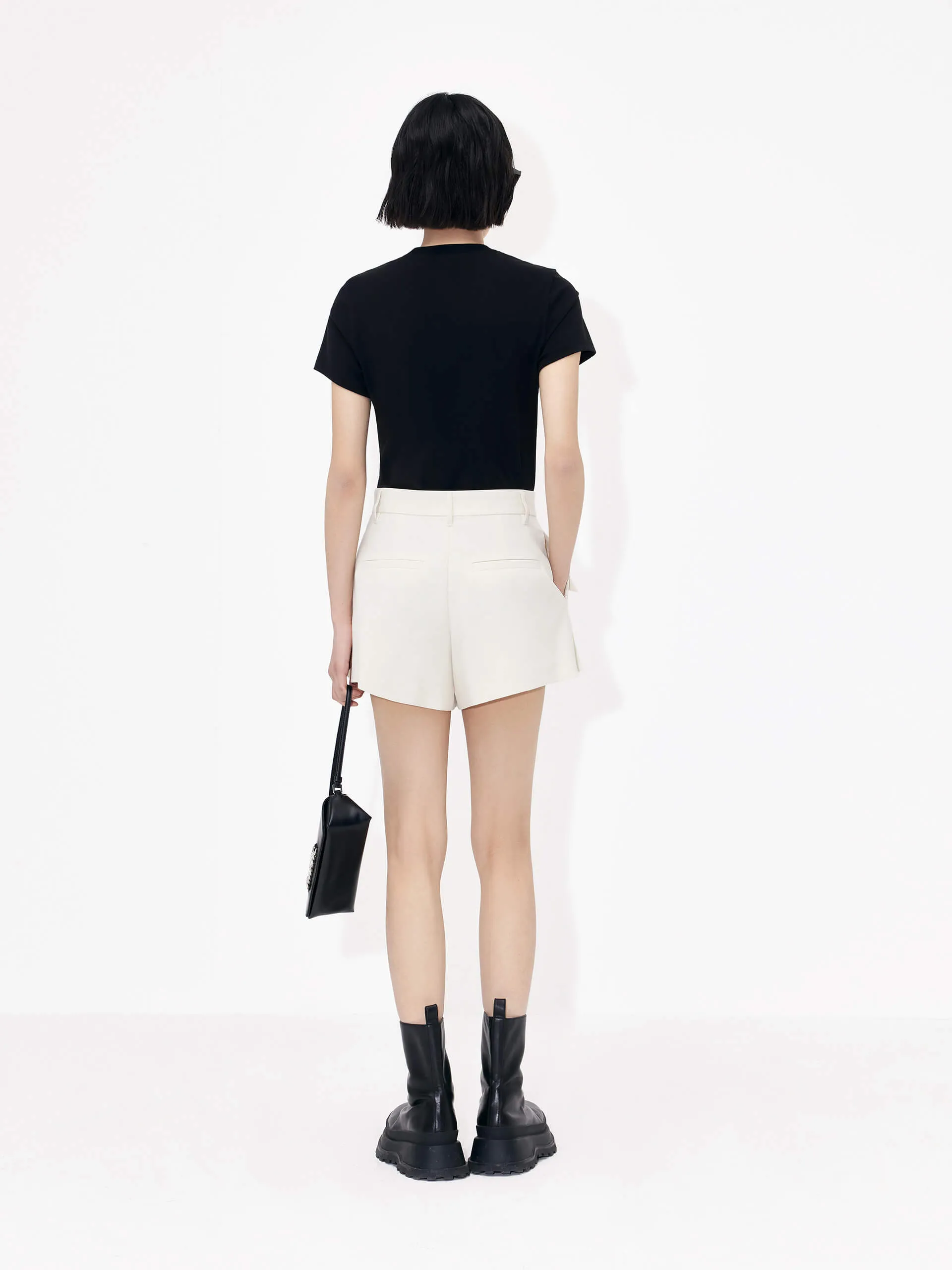 Pleated Cargo Shorts