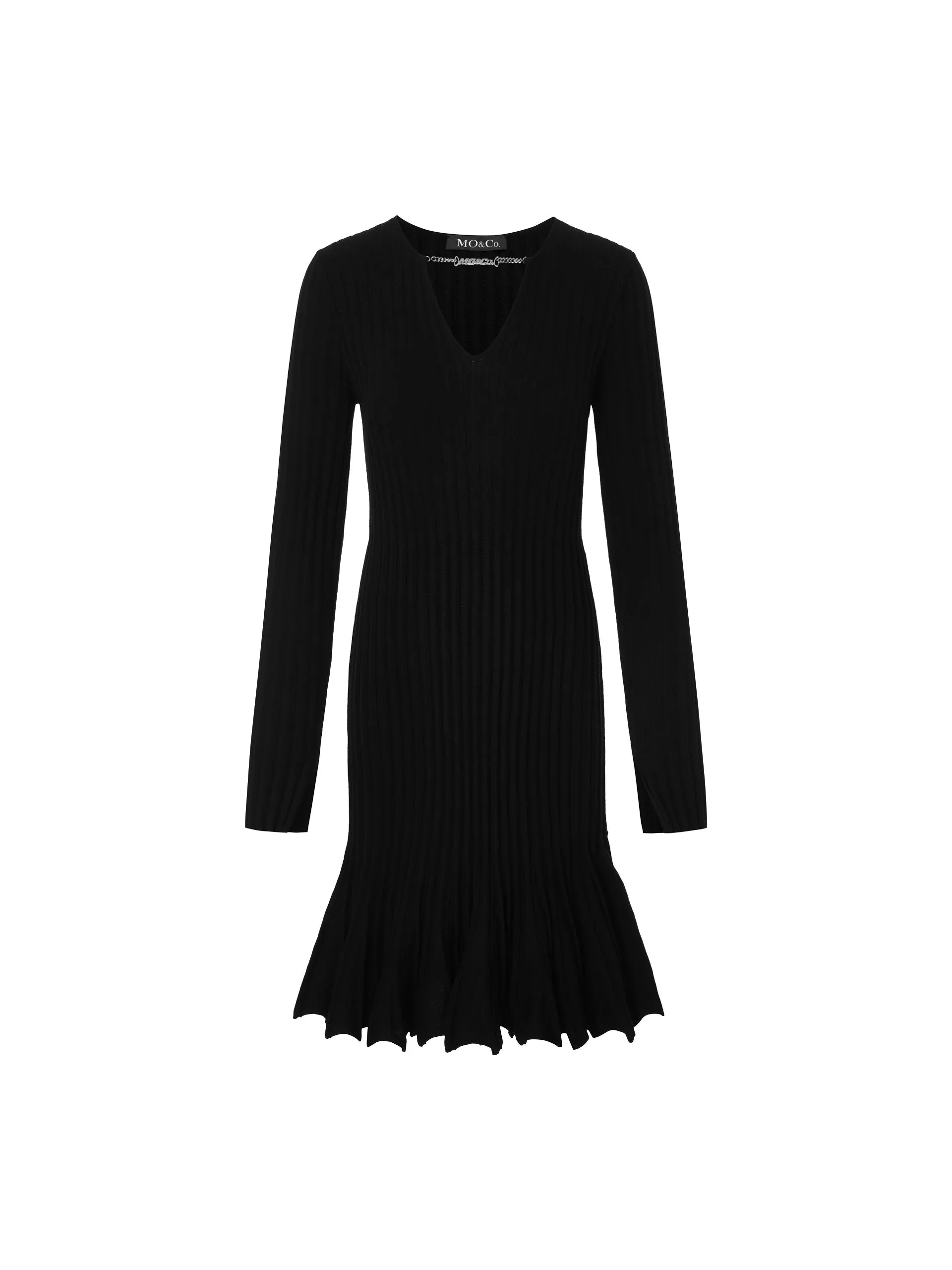 Pleated Hem Knitted Dress