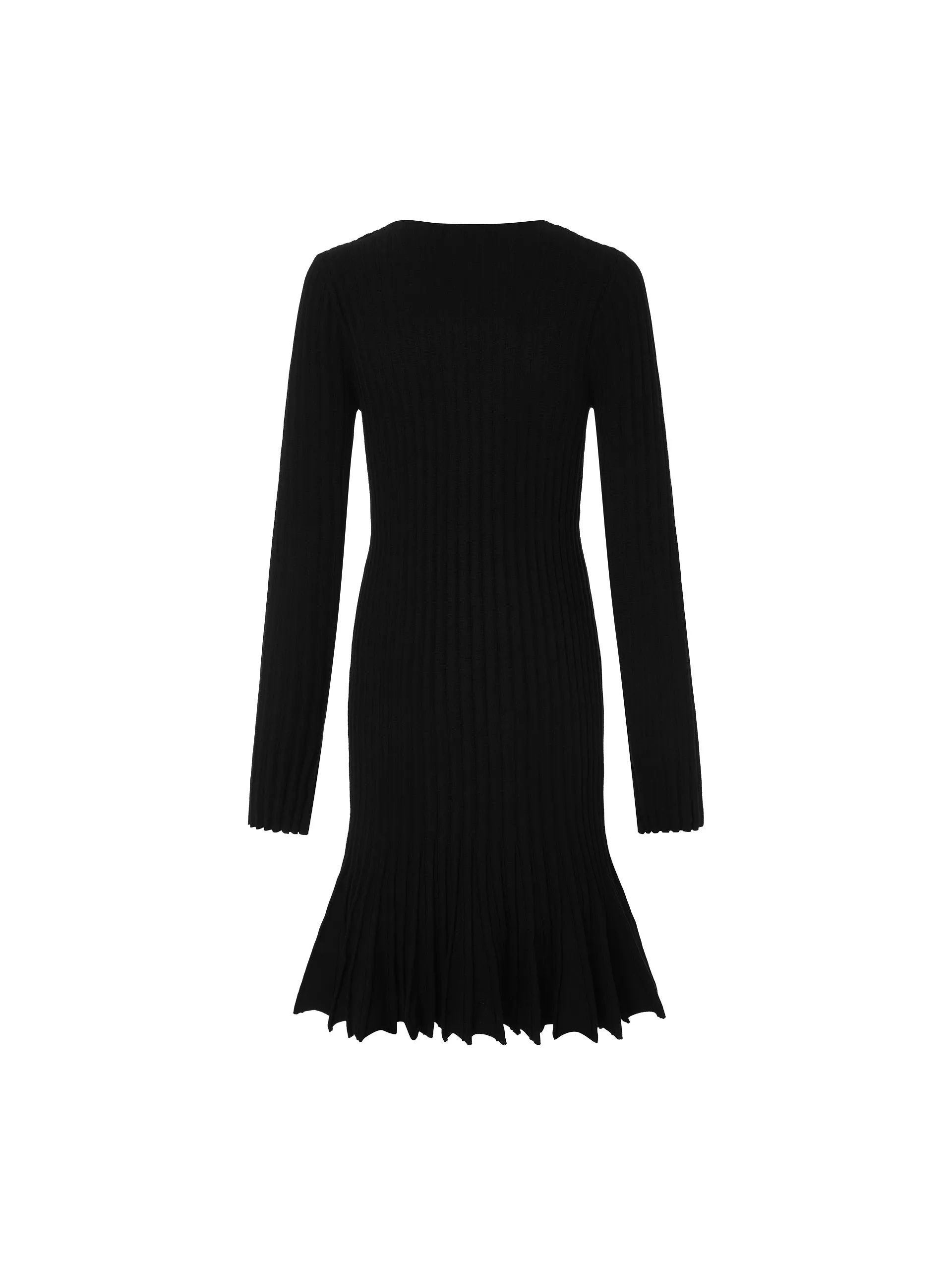 Pleated Hem Knitted Dress