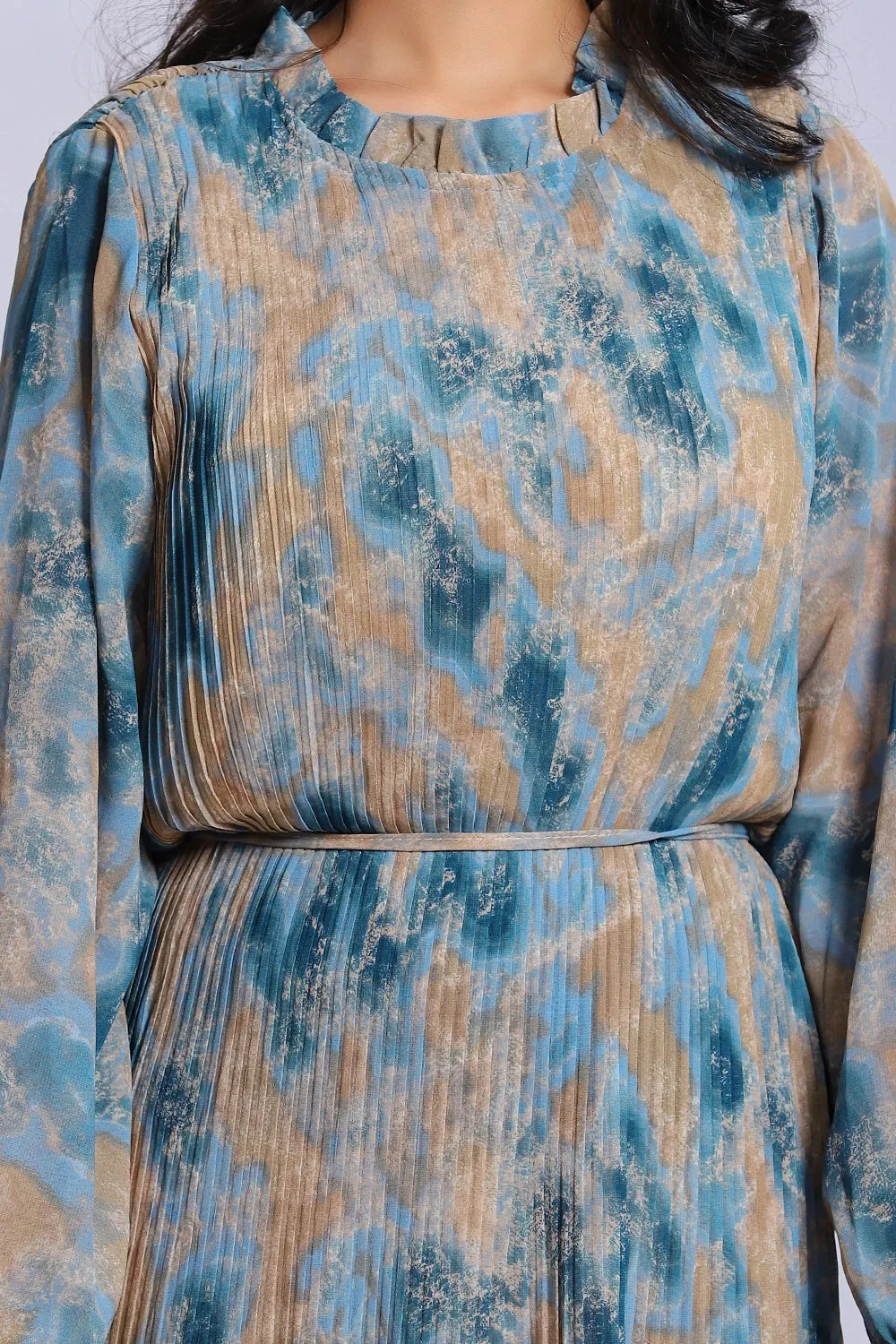 Pleated Long Dress