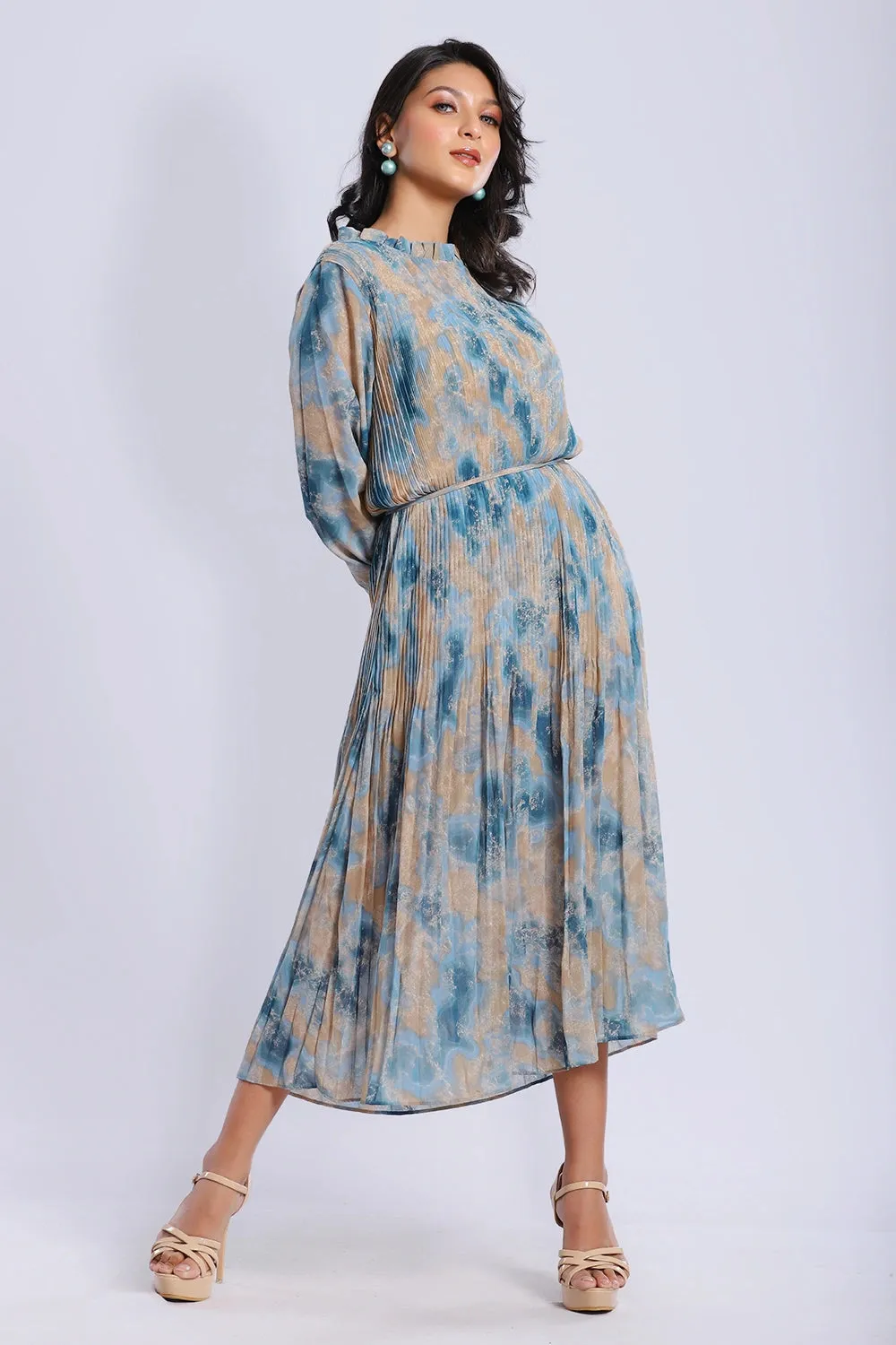 Pleated Long Dress