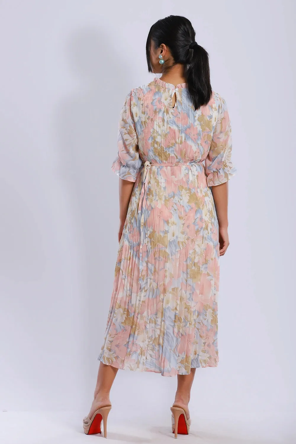 Pleated Long Dress