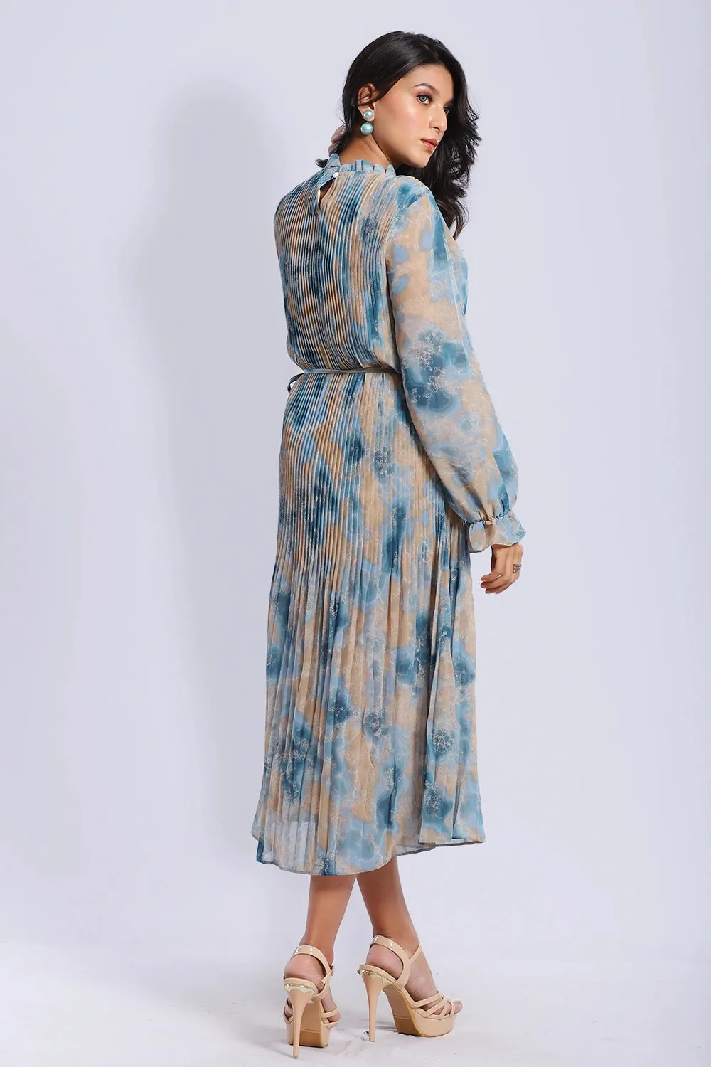 Pleated Long Dress