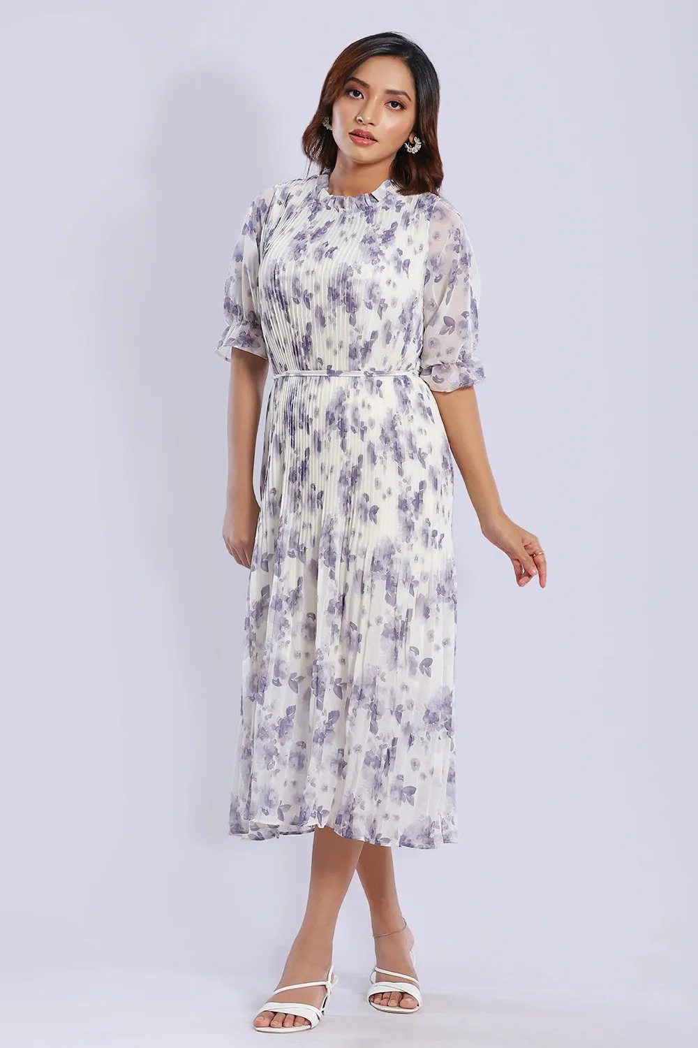 Pleated Long Dress