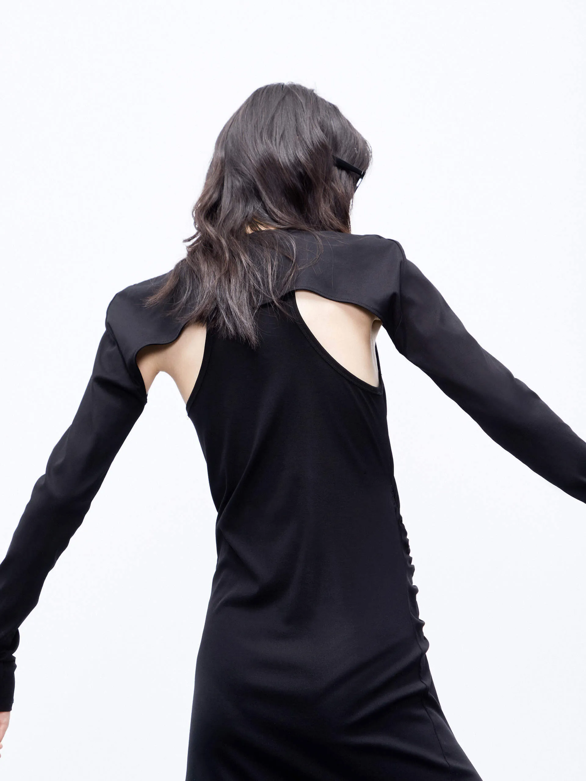 Pleated Side Bolero Dress