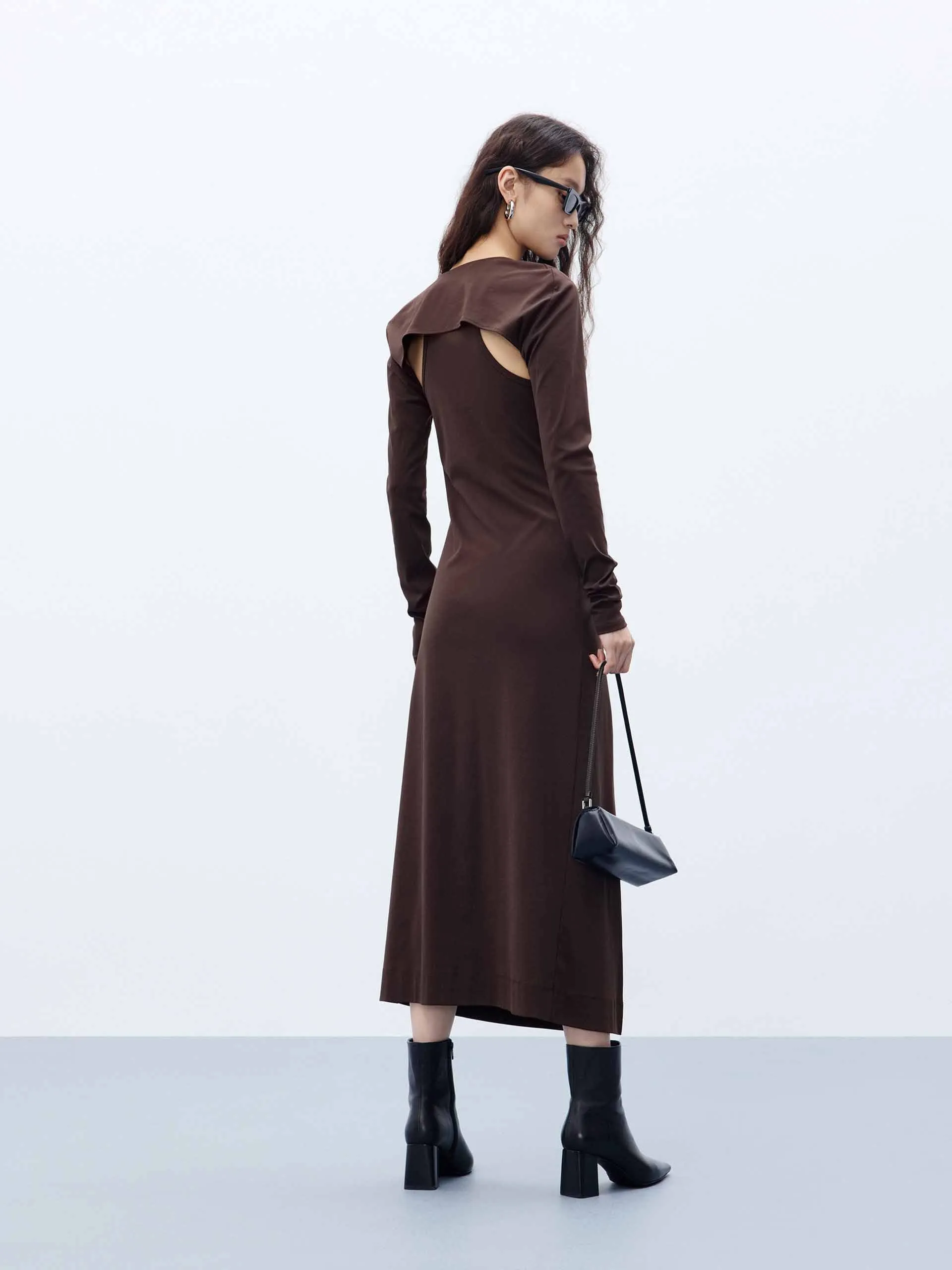Pleated Side Bolero Dress