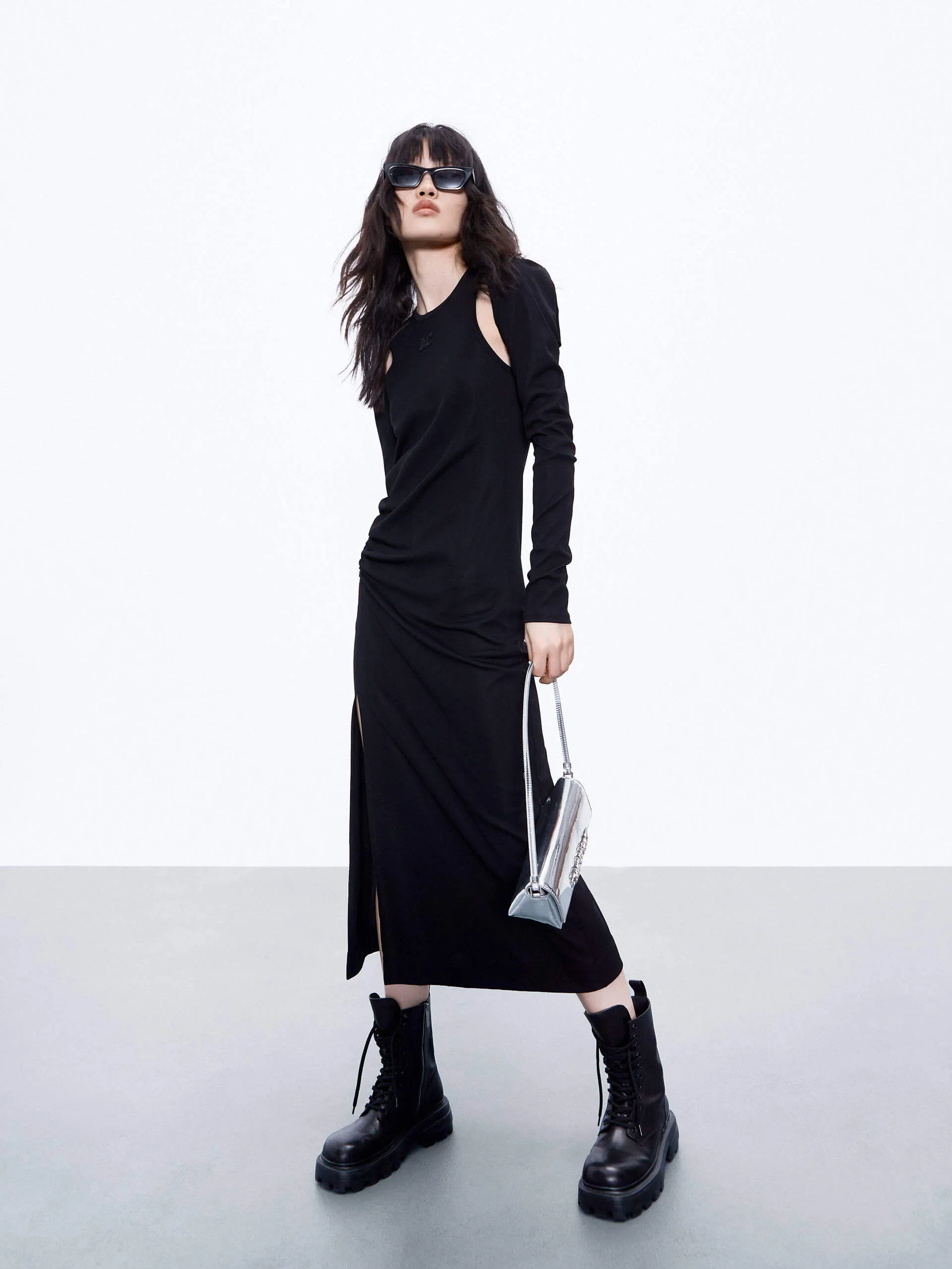 Pleated Side Bolero Dress