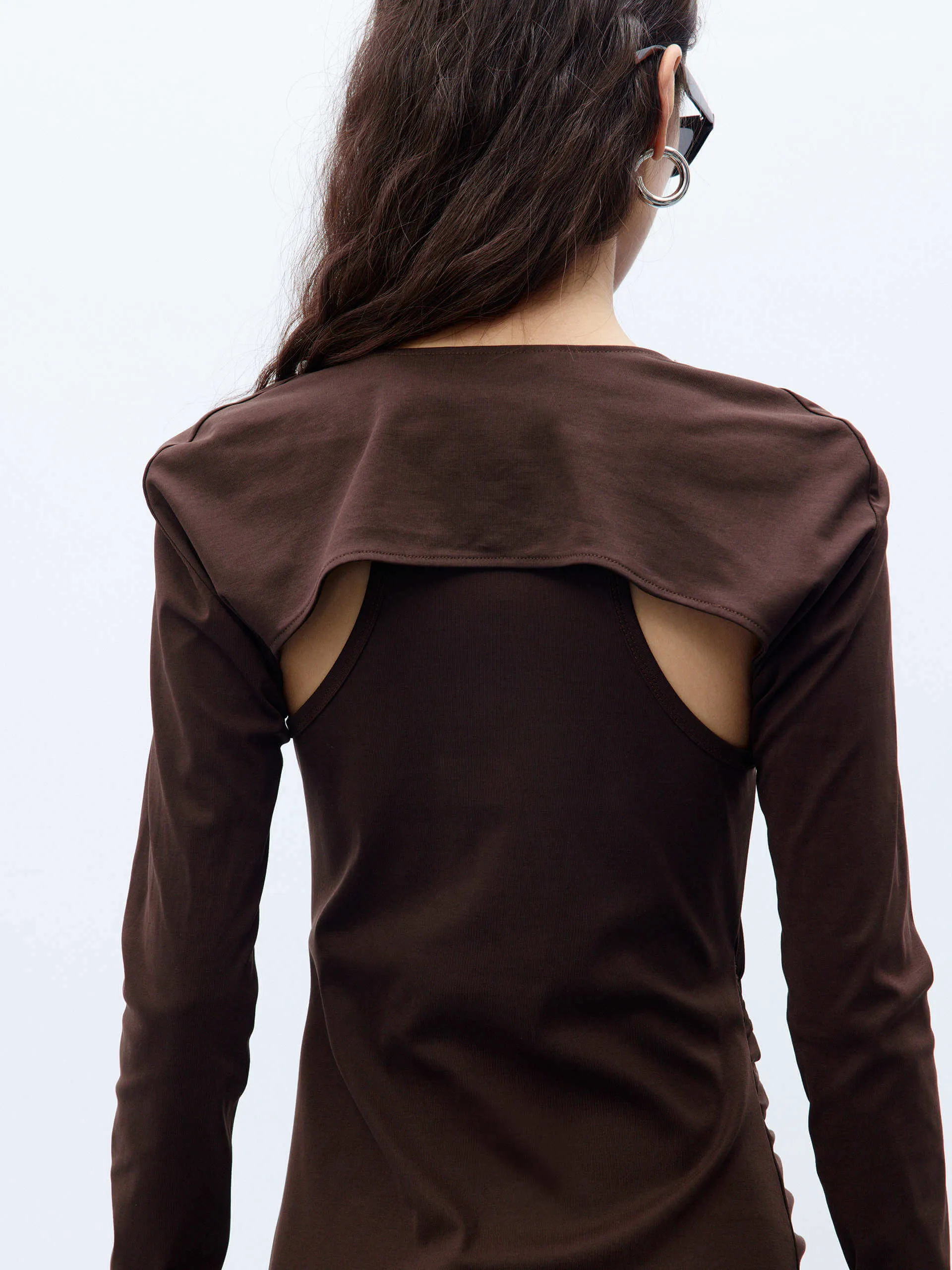Pleated Side Bolero Dress