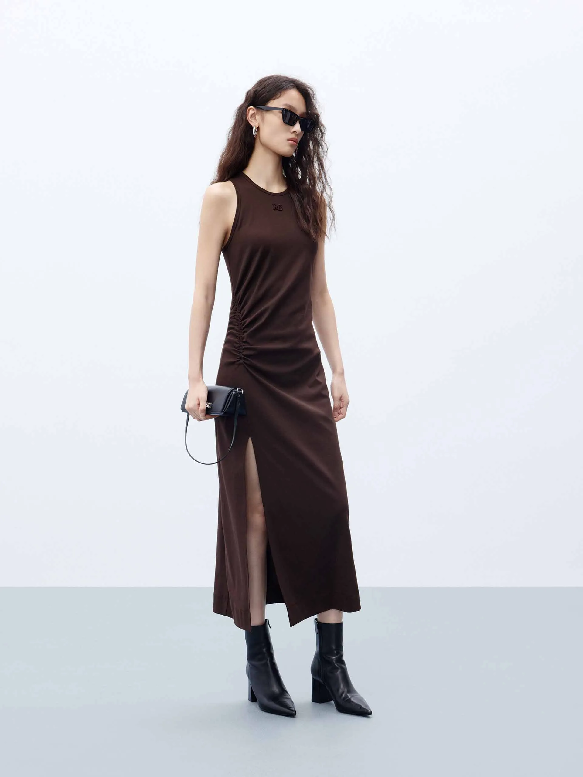 Pleated Side Bolero Dress