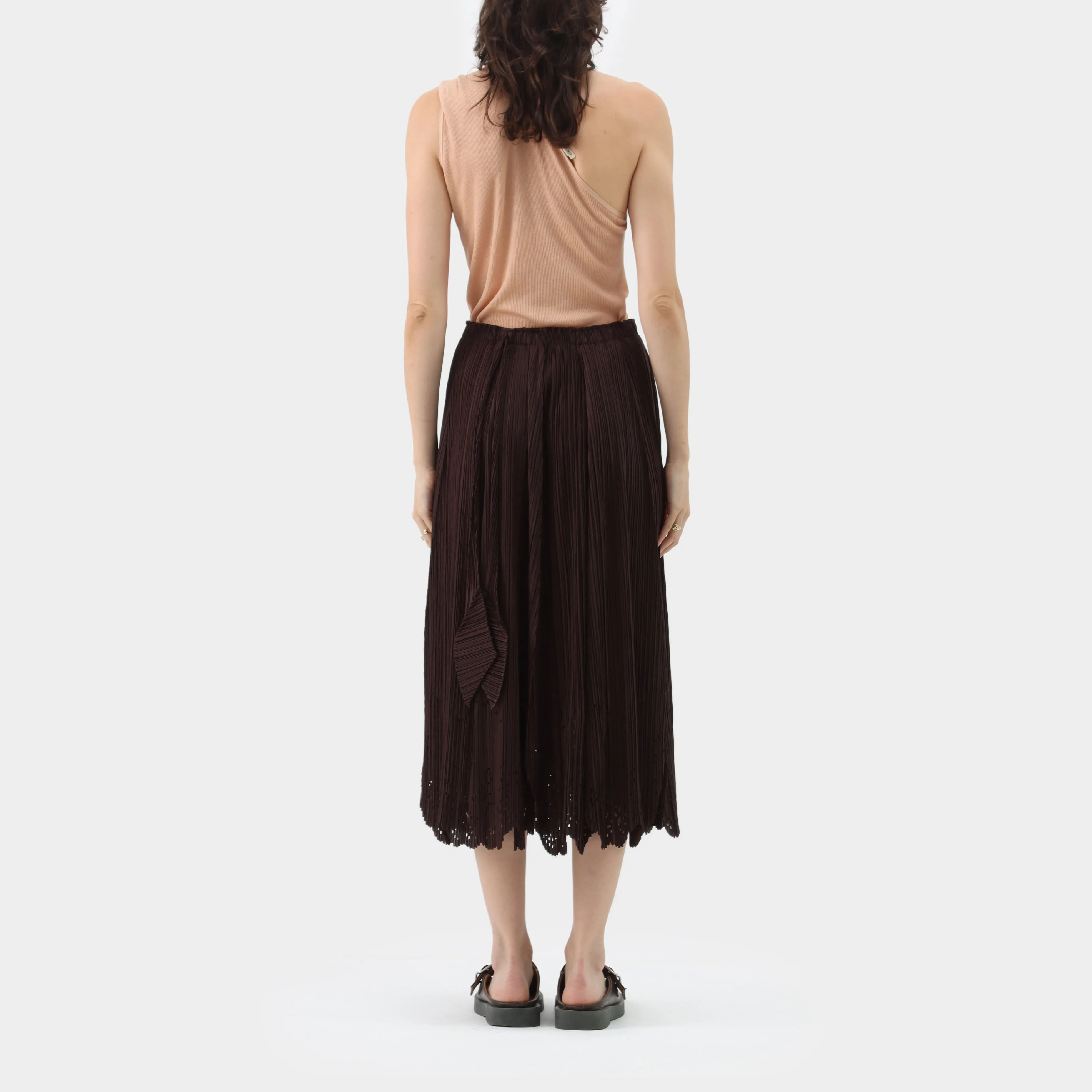 Pleats Please Lazer Cut Pleated Skirt